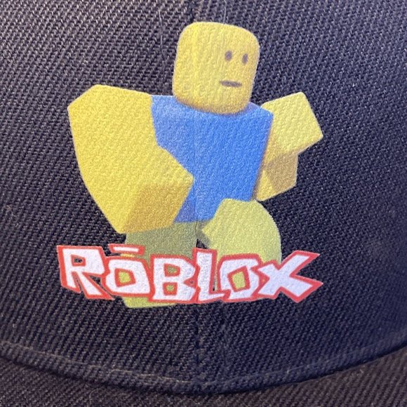 Roblox Blocky Youth Black Snapback Gaming Anime Cartoon Hat Cap - Picture 3 of 13